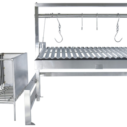 Tagwood BBQ 09SS Insert Style Argentine Santa Maria Wood Fire & Charcoal Gaucho Built in Grill