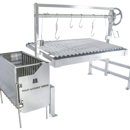 Tagwood BBQ 09SS Insert Style Argentine Santa Maria Wood Fire & Charcoal Gaucho Built in Grill