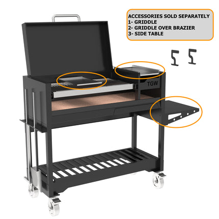 Tagwood BBQ 18S1 Argentine Wood Fire & Charcoal Gaucho Grill