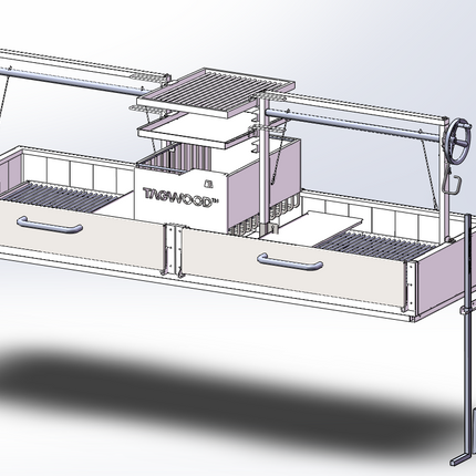Tagwood BBQ 24SS Double Argentine Santa Maria Wood Fire & Charcoal Gaucho Grill PRE-ORDER