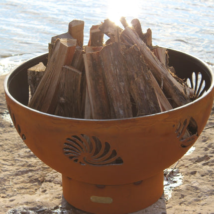 Fire Pit Art Beachcomber Fire Pit: Wood, Gas, or Propane Options