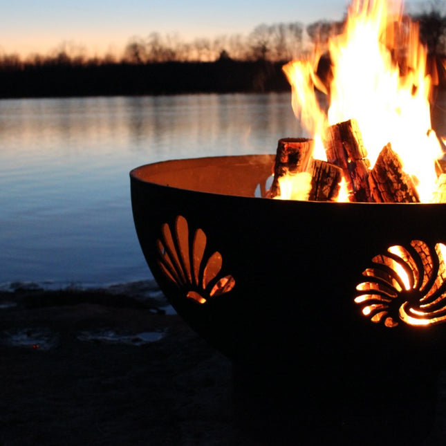 Fire Pit Art Beachcomber Fire Pit: Wood, Gas, or Propane Options