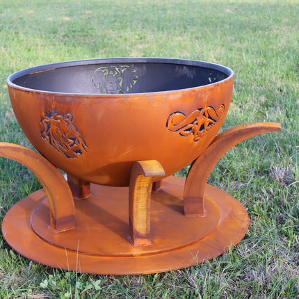 Fire Pit Art Africa's Big Five Fire Pit: Wood, Gas, or Propane Options