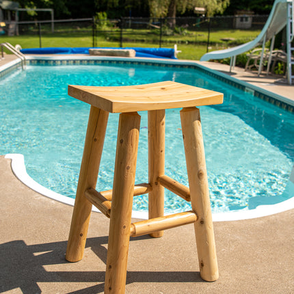 Leisurecraft 30" Saddle Seat Bar Stool, Set of 2