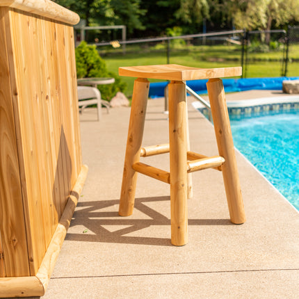 Leisurecraft 30" Saddle Seat Bar Stool, Set of 2