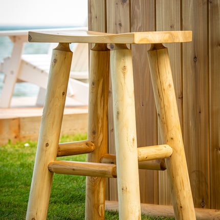 Leisurecraft 30" Saddle Seat Bar Stool, Set of 2