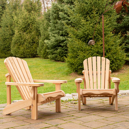 Leisurecraft Adirondack Chair Classic - White Cedar, Set of 2