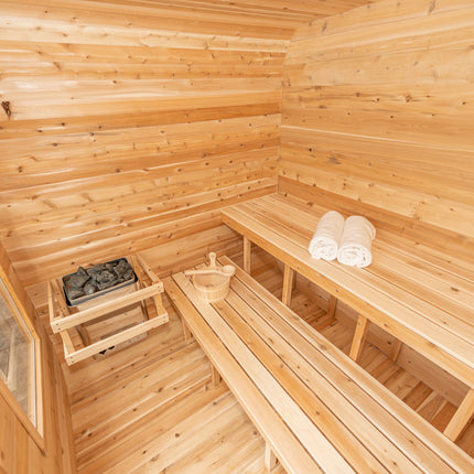 Leisurecraft Canadian Timber Luna Sauna - Electric Heater Options