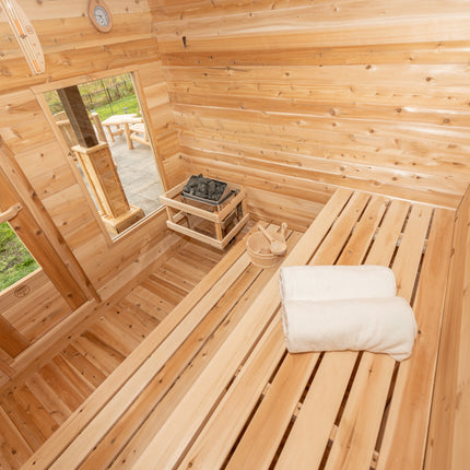 Leisurecraft Canadian Timber Luna Sauna - Electric Heater Options