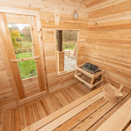 Leisurecraft Canadian Timber Luna Sauna - Electric Heater Options