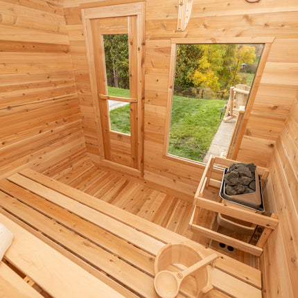 Leisurecraft Canadian Timber Luna Sauna - Electric Heater Options