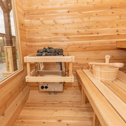 Leisurecraft Canadian Timber Luna Sauna - Electric Heater Options