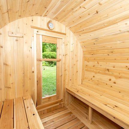 Leisurecraft Canadian Timber Harmony Barrel Sauna - Electric Heater Options