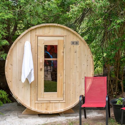 Leisurecraft Canadian Timber Harmony Barrel Sauna - Electric Heater Options