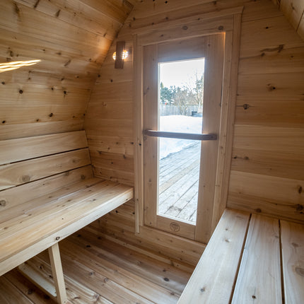 Leisurecraft Canadian Timber MiniPOD Sauna - Electric Heater Options