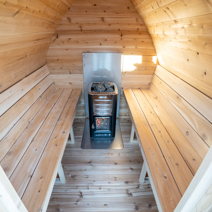Leisurecraft Canadian Timber MiniPOD Sauna - Electric Heater Options
