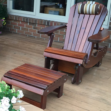 Best Adirondack Chair Co. Solid Wood Royal Reclining Glider Chair