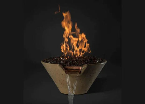 Slick Rock Concrete KCCCPS Cascade Series Round Fire on Glass Fire Pit