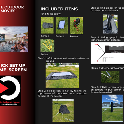 Elite Outdoor Movies Home 10' Inflatable Screen