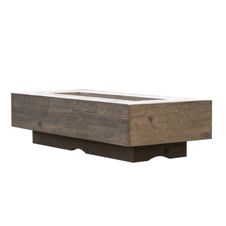 The Outdoor Plus 72" Coronado Woodgrain Concrete Fire Pit