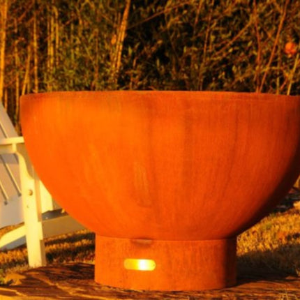 Fire Pit Art Crater Fire Pit: Wood, Gas, or Propane Options