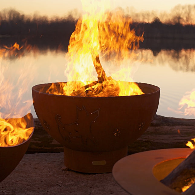 Fire Pit Art Crater Fire Pit: Wood, Gas, or Propane Options