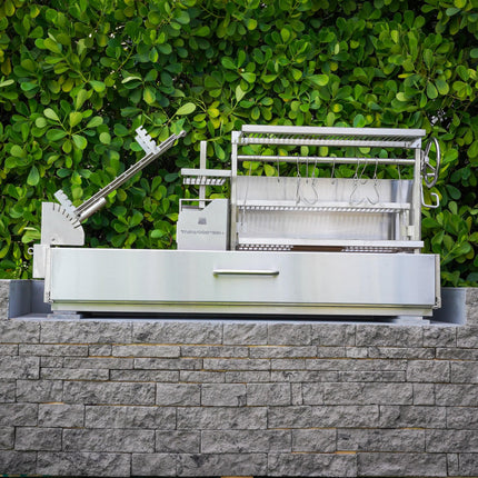 Tagwood BBQ 08SS Argentine Santa Maria Wood Fire & Charcoal Gaucho Built in Grill