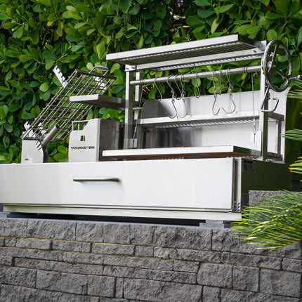 Tagwood BBQ 08SS Argentine Santa Maria Wood Fire & Charcoal Gaucho Built in Grill