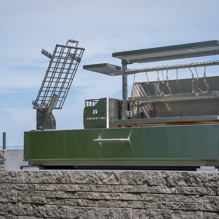 Tagwood BBQ 08SS Argentine Santa Maria Wood Fire & Charcoal Gaucho Built in Grill