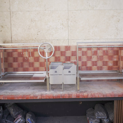 Tagwood BBQ 09SS Insert Style Argentine Santa Maria Wood Fire & Charcoal Gaucho Built in Grill