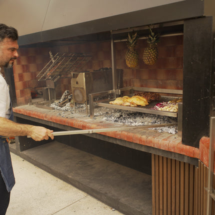 Tagwood BBQ 09SS Insert Style Argentine Santa Maria Wood Fire & Charcoal Gaucho Built in Grill