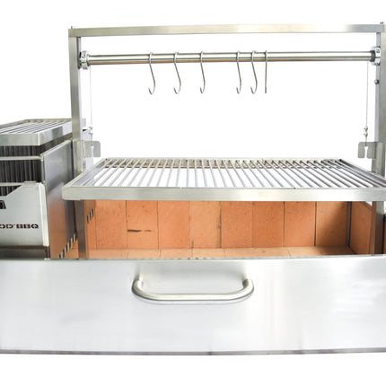 Tagwood BBQ 25SS XL Built-In Santa Maria Argentine Wood Fire & Charcoal Gaucho Grill