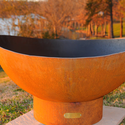 Fire Pit Art Scallop Fire Pit: Wood, Gas, or Propane Options