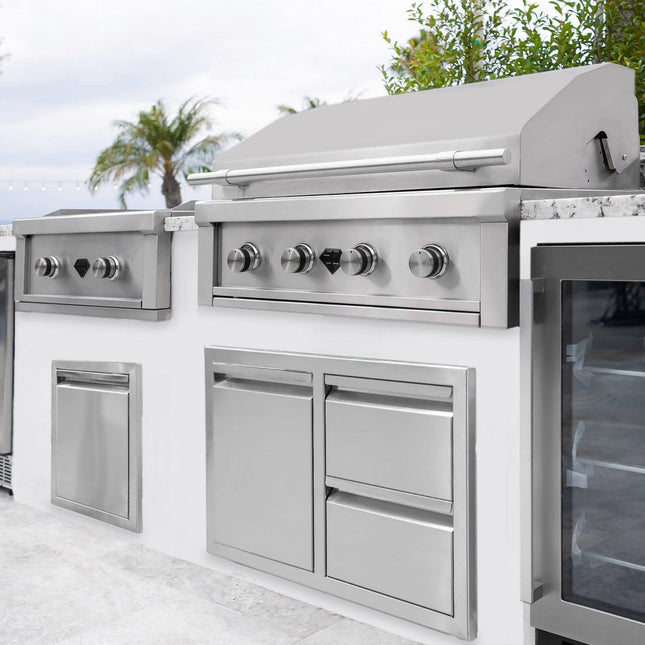 Diamond Grills Outdoor Kitchen Kit No. 4 - Premium Package Modular Built In Grill BBQ Island