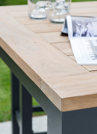 Elba Aluminum Bar Set With Teak Accents