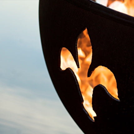 Fire Pit Art Fleur de Lis Fire Pit: Wood, Gas, or Propane Options