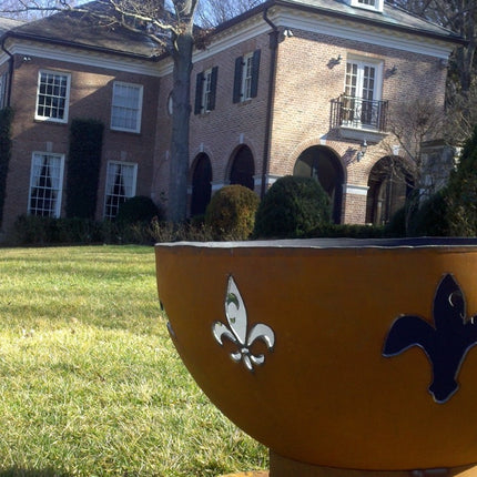 Fire Pit Art Fleur de Lis Fire Pit: Wood, Gas, or Propane Options