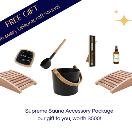 Leisurecraft Canadian Timber Elation Sauna - Electric Heater Options