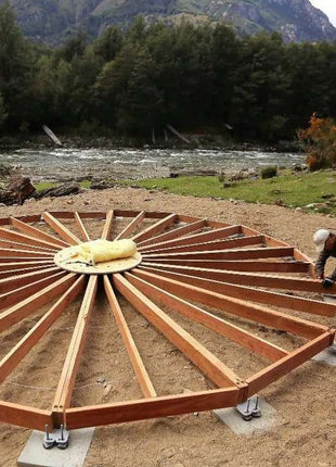 12 Wall Luxury Yurt-Cabin Kit with Solid Walls by Freedom Yurt-Cabins
