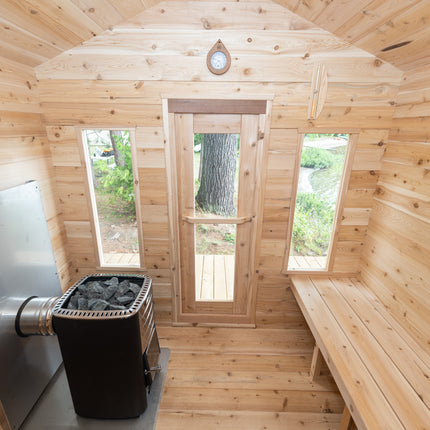 Leisurecraft Canadian Timber Georgian Cabin Sauna - Electric Heater Options