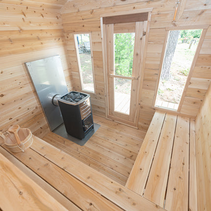 Leisurecraft Canadian Timber Georgian Cabin Sauna - Electric Heater Options