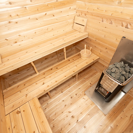 Leisurecraft Canadian Timber Georgian Cabin Sauna with Changeroom - Electric Heater Options