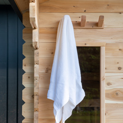 Leisurecraft Canadian Timber Georgian Cabin Sauna with Porch - Electric Heater Options