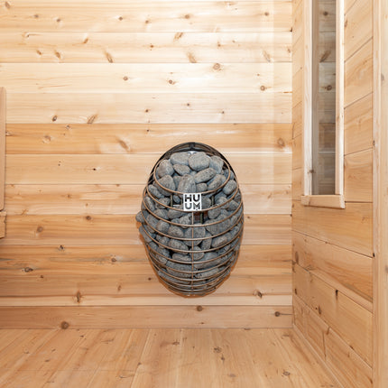 Leisurecraft Canadian Timber Georgian Cabin Sauna with Porch - Electric Heater Options