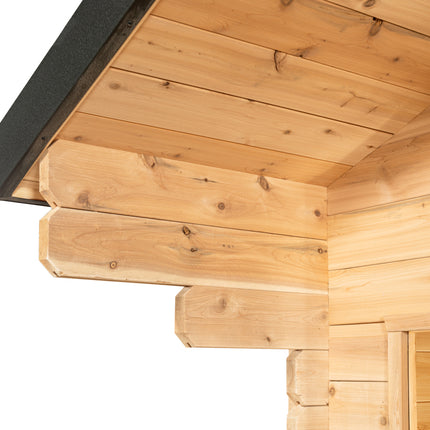 Leisurecraft Canadian Timber Georgian Cabin Sauna with Porch - Electric Heater Options