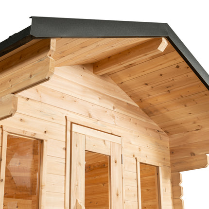 Leisurecraft Canadian Timber Georgian Cabin Sauna with Porch - Electric Heater Options
