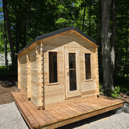 Leisurecraft Canadian Timber Georgian Cabin Sauna with Changeroom - Electric Heater Options