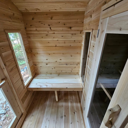 Leisurecraft Canadian Timber Georgian Cabin Sauna with Changeroom - Electric Heater Options