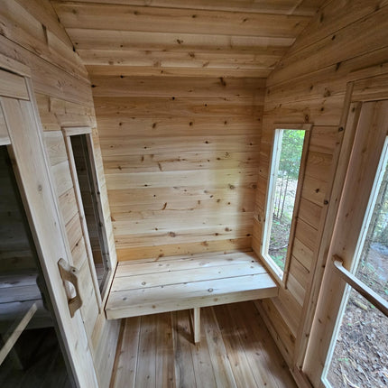 Leisurecraft Canadian Timber Georgian Cabin Sauna with Changeroom - Electric Heater Options
