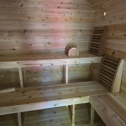 Leisurecraft Canadian Timber Georgian Cabin Sauna with Changeroom - Electric Heater Options